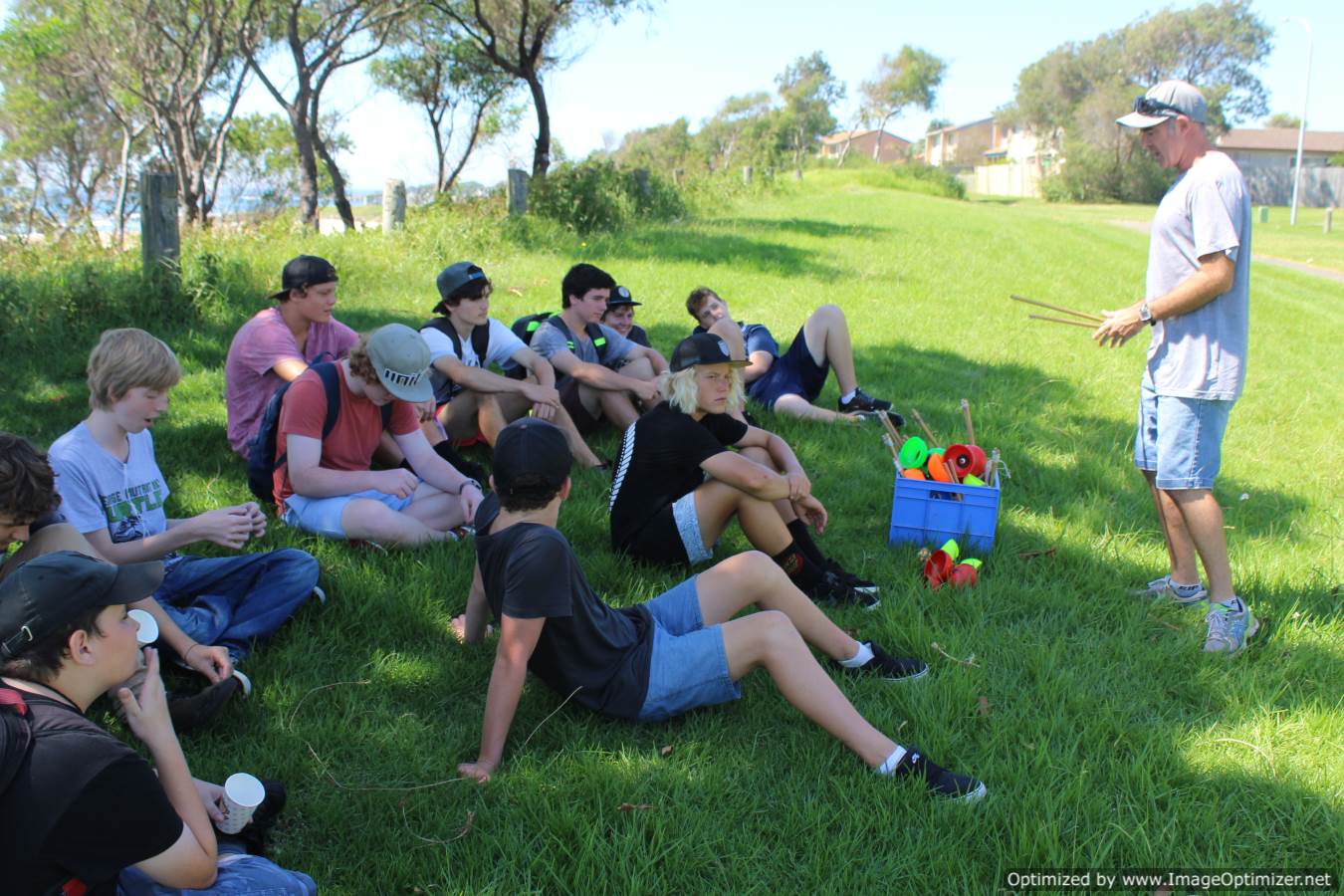 Students participating in activities on the day
